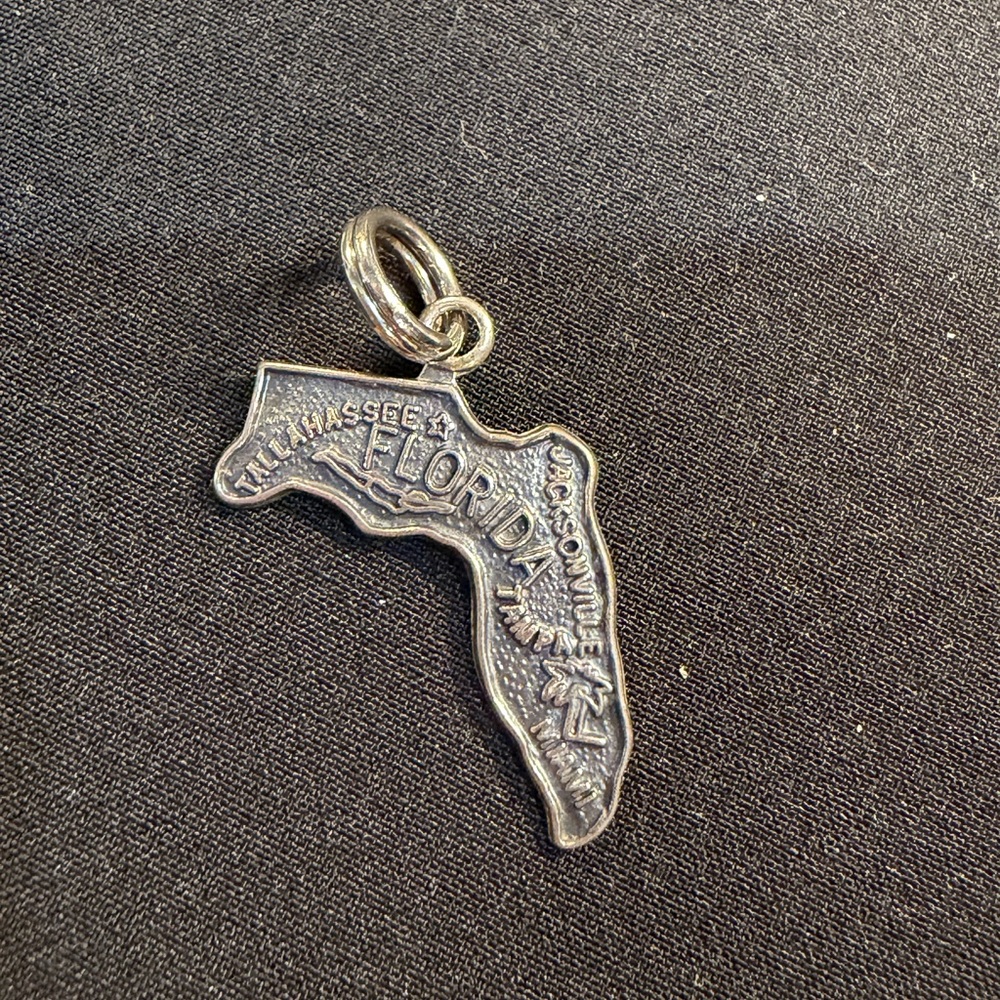 Sterling Silver Florida State Charm